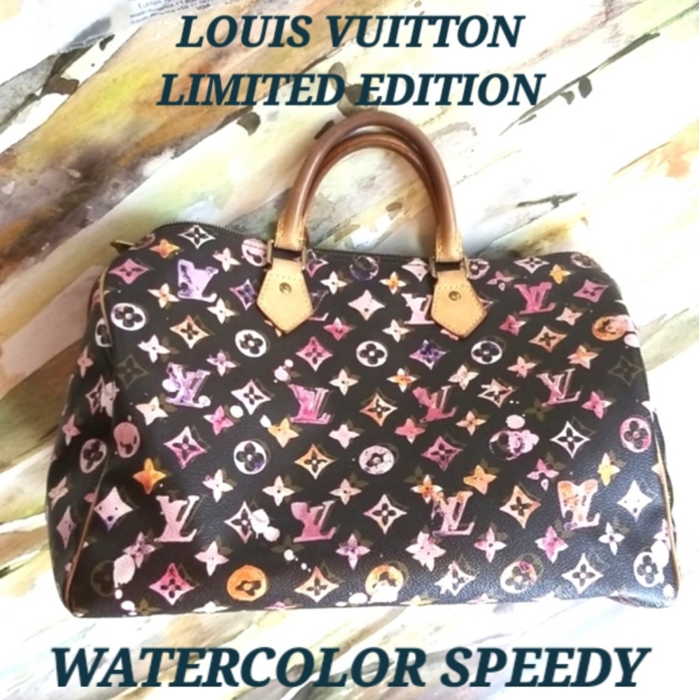 LOUIS VUITTON Richard Prince Watercolor MULTI Aquarelle Monogram Speedy 35 2008